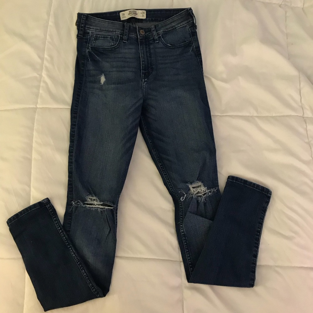 ripped hollister jeans